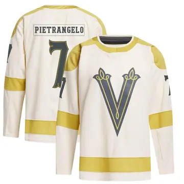 Men's Alex Pietrangelo Vegas Golden Knights ＃7 Authentic Cream 2024 Winter Classic Primegreen Jersey