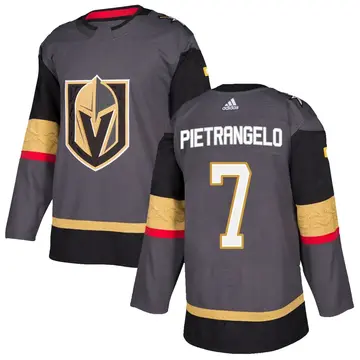 Men's Alex Pietrangelo Vegas Golden Knights ＃7 Authentic Gray Home 2026 Stanley Cup Final Jersey
