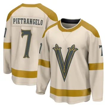 Men's Alex Pietrangelo Vegas Golden Knights ＃7 Breakaway Cream 2024 Winter Classic Jersey