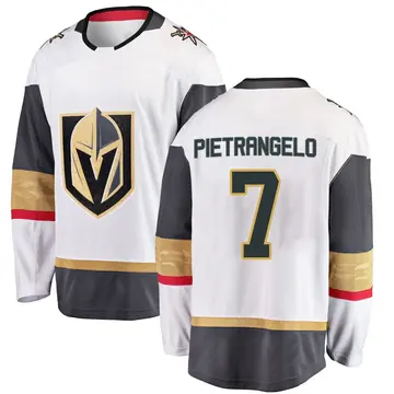 Men's Alex Pietrangelo Vegas Golden Knights ＃7 Breakaway White Away 2026 Stanley Cup Final Jersey