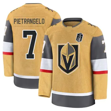 Men's Alex Pietrangelo Vegas Golden Knights ＃7 Premium Gold 2026 Stanley Cup Final Home Jersey