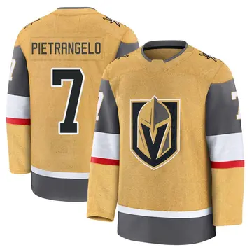Men's Alex Pietrangelo Vegas Golden Knights ＃7 Premium Gold Home Jersey