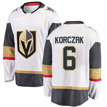 Men's Kaedan Korczak Vegas Golden Knights ＃6 Breakaway White Away 2026 Stanley Cup Final Jersey