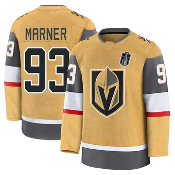 Men's Mitch Marner Vegas Golden Knights ＃93 Premium Gold 2026 Stanley Cup Final Home Jersey
