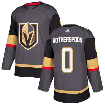 Men's Parker Wotherspoon Vegas Golden Knights ＃0 Authentic Gray Home 2026 Stanley Cup Final Jersey