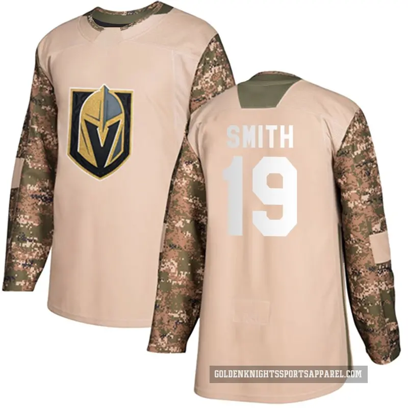 Men's Reilly Smith Vegas Golden Knights ＃19 Authentic Camo Veterans Day Practice Jersey