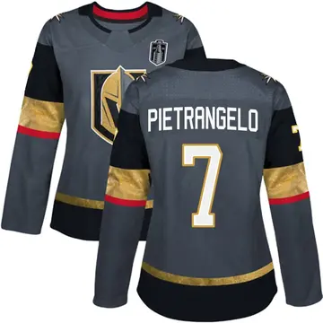 Women's Alex Pietrangelo Vegas Golden Knights ＃7 Authentic Gray Home 2026 Stanley Cup Final Jersey