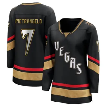 Women's Alex Pietrangelo Vegas Golden Knights ＃7 Breakaway Black Special Edition 2.0 Jersey