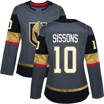 Women's Colton Sissons Vegas Golden Knights ＃10 Authentic Gray Home Jersey