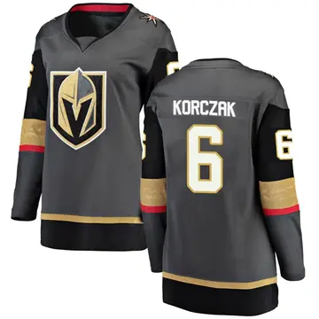 Women's Kaedan Korczak Vegas Golden Knights ＃6 Breakaway Black Home 2026 Stanley Cup Final Jersey