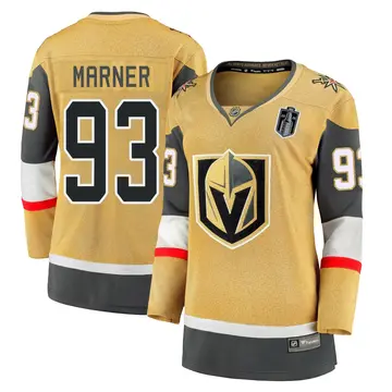 Women's Mitch Marner Vegas Golden Knights ＃93 Breakaway Gold Alternate Premier 2026 Stanley Cup Final Jersey