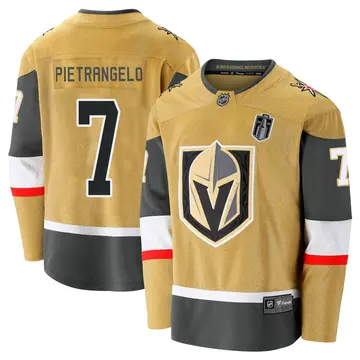 Youth Alex Pietrangelo Vegas Golden Knights ＃7 Breakaway Gold Alternate Premier 2026 Stanley Cup Final Jersey