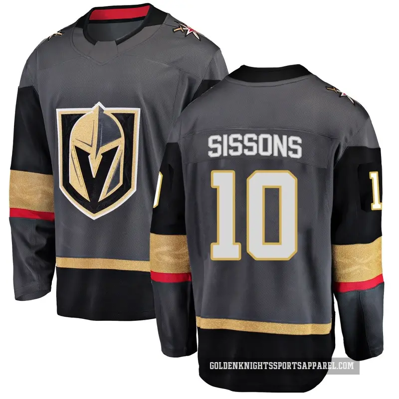 Youth Colton Sissons Vegas Golden Knights ＃10 Breakaway Black Home Jersey