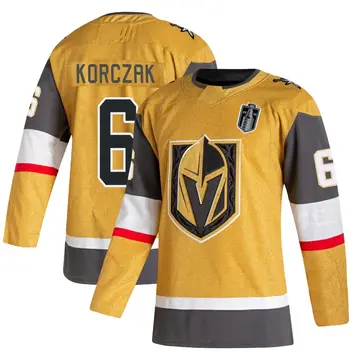 Youth Kaedan Korczak Vegas Golden Knights ＃6 Authentic Gold Alternate 2026 Stanley Cup Final Jersey