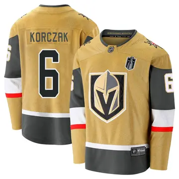 Youth Kaedan Korczak Vegas Golden Knights ＃6 Breakaway Gold Alternate Premier 2026 Stanley Cup Final Jersey