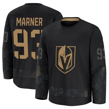 Youth Mitch Marner Vegas Golden Knights ＃93 Premium Black 2024 Military Appreciation Practice Jersey